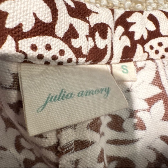 Julia Amory Brown and White Patterned Kelly Shorts | S - Picture 4 of 7